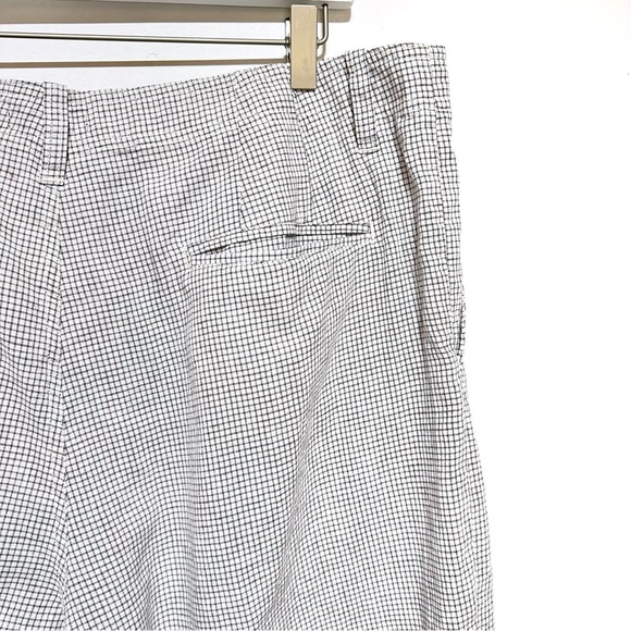 14th & Union Casual Slim Fit Checkered Bermuda Shorts Linen Blend Cotton Size 36 - Picture 6 of 13